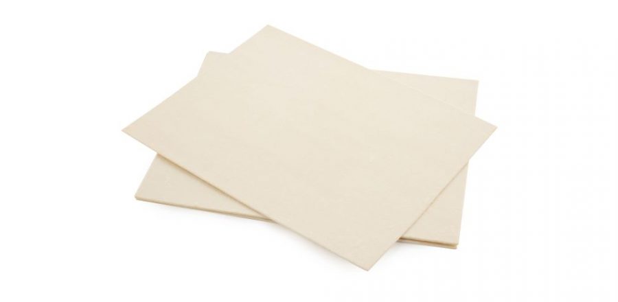 Small layer of flaky pastry dough